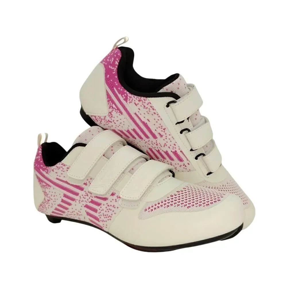 Sport High End Womens Pre-owned NonSlip Mountain Bike Pink/White Shoes-sz. 8 1/2